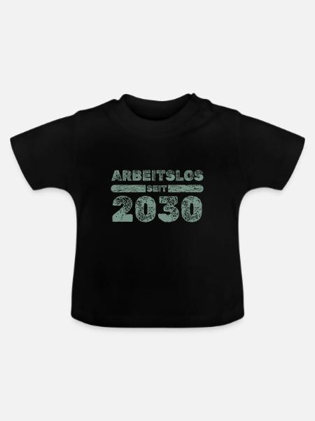 seit 2030 - Baby Bio-T-Shirt mit Rundhals - Schwarz