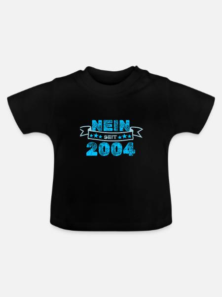 Niemals 2004 - Baby Bio-T-Shirt mit Rundhals - Schwarz