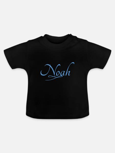 Noah - Baby Bio-T-Shirt mit Rundhals - Schwarz