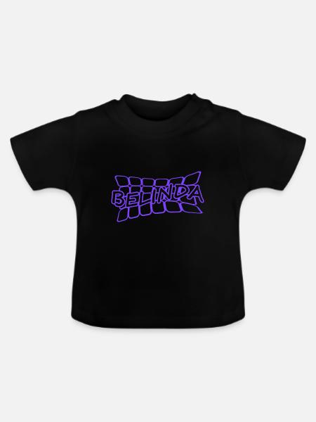 Belinda - Baby Bio-T-Shirt mit Rundhals - Schwarz