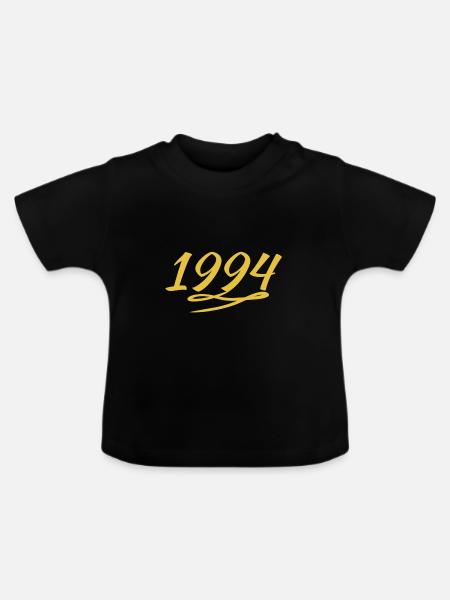 1994 - Baby Bio-T-Shirt mit Rundhals - Schwarz