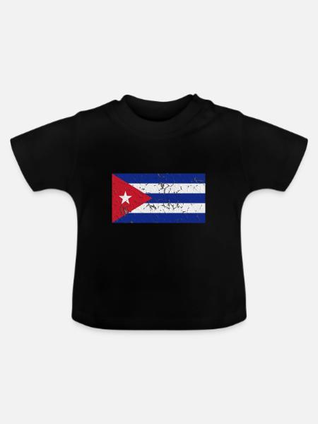 Kuba - Baby Bio-T-Shirt mit Rundhals - Schwarz