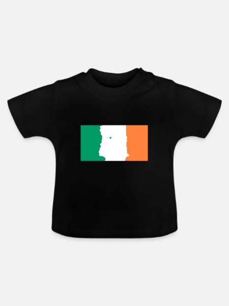 Irland - Baby Bio-T-Shirt mit Rundhals - Schwarz