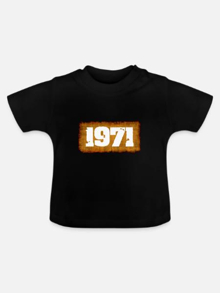 1971 - Baby Bio-T-Shirt mit Rundhals - Schwarz