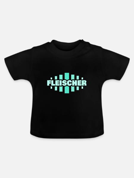 Beruf Fleischer - Baby Bio-T-Shirt mit Rundhals - Schwarz