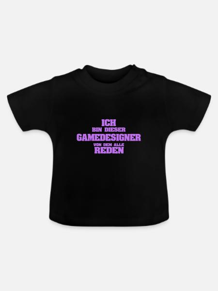 Beruf Gamedesigner - Baby Bio-T-Shirt mit Rundhals - Schwarz