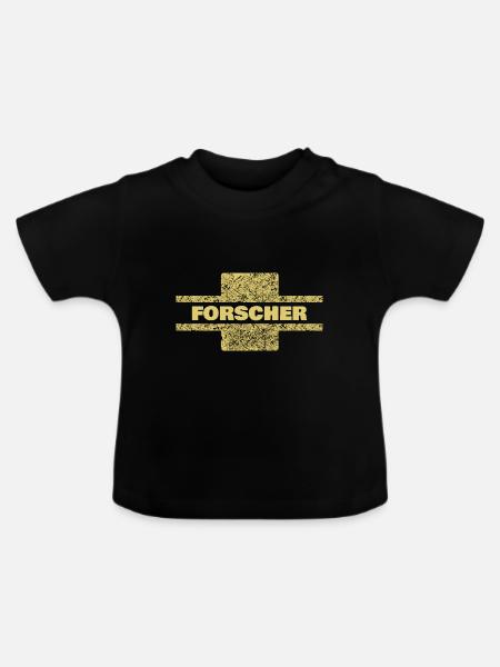Forscher als Beruf - Baby Bio-T-Shirt mit Rundhals - Schwarz