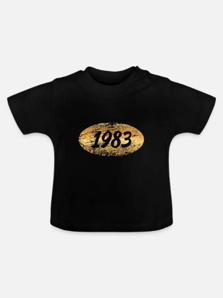 Gold 1983 - Baby Bio-T-Shirt mit Rundhals - Schwarz