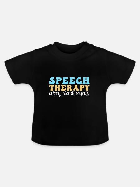 Sprachtherapie Sprachtherapeut - Baby Bio-T-Shirt mit Rundhals - Schwarz