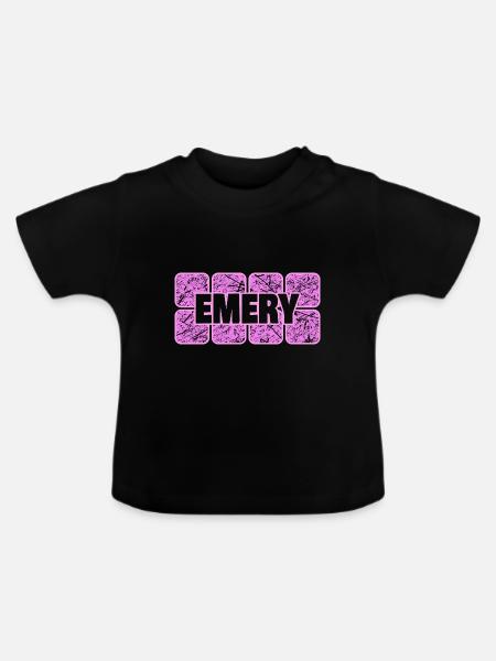 Ehefrau Emery - Baby Bio-T-Shirt mit Rundhals - Schwarz