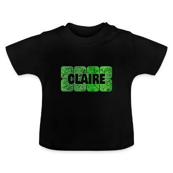 Claire - T-shirt bio col rond Bébé - noir - Devant