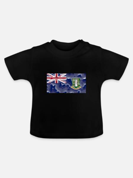 Geschenk für Jungferninseln - Baby Bio-T-Shirt mit Rundhals - Schwarz