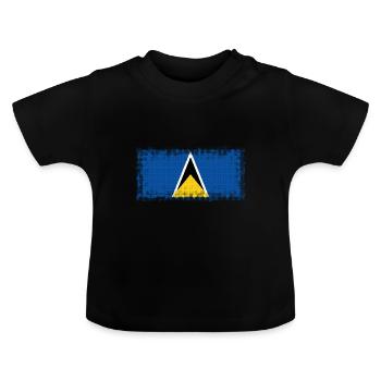 St Lucia - Baby Bio-T-Shirt mit Rundhals - Schwarz - Vorne