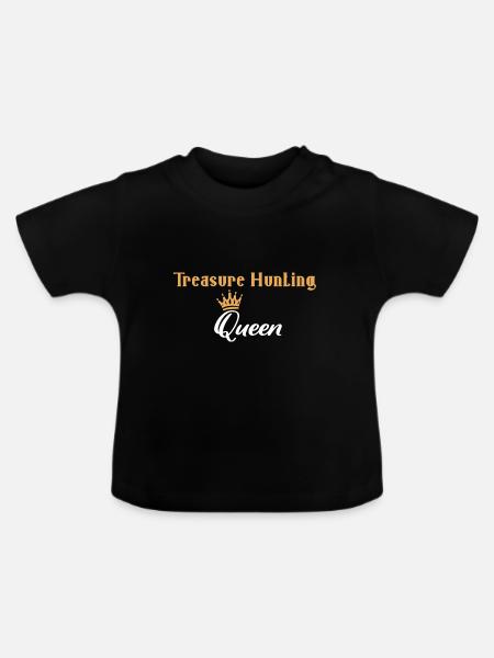 Schatzsucher Schatzsuche Metaldetektor - Baby Bio-T-Shirt mit Rundhals - Schwarz