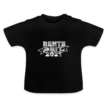 Rentner 2021 - Baby Bio-T-Shirt mit Rundhals - Schwarz - Vorne
