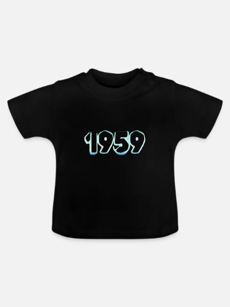 1959 - Baby Bio-T-Shirt mit Rundhals - Schwarz