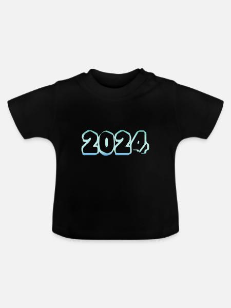2024 - Baby Bio-T-Shirt mit Rundhals - Schwarz