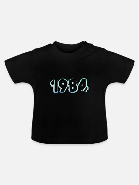 Eisblock 1984 - Baby Bio-T-Shirt mit Rundhals - Schwarz