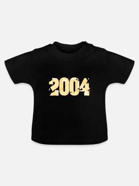 2004 - Baby Bio-T-Shirt mit Rundhals - Schwarz