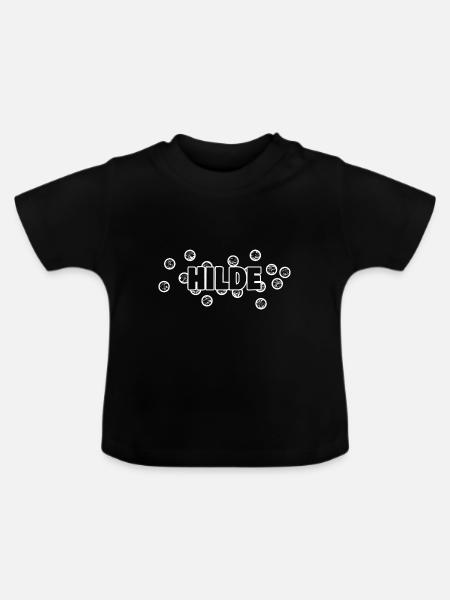 bubbles Hilde - Baby Bio-T-Shirt mit Rundhals - Schwarz