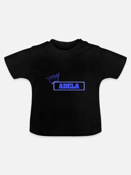 Adela als Schwester - Baby Bio-T-Shirt mit Rundhals - Schwarz