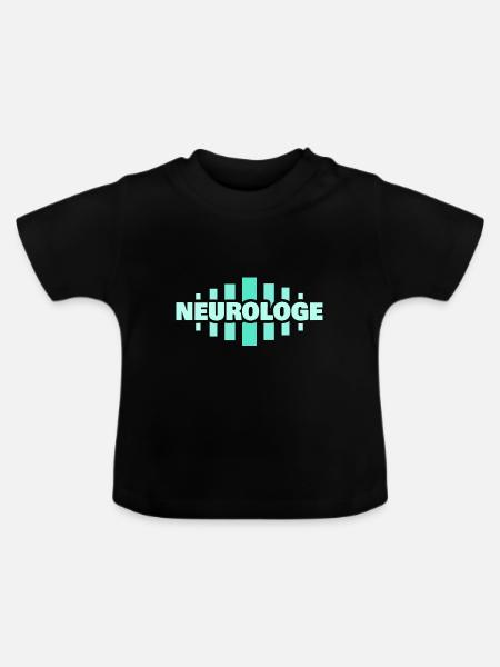 Neurologe als Beruf - Baby Bio-T-Shirt mit Rundhals - Schwarz