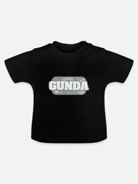 Gunda - Baby Bio-T-Shirt mit Rundhals - Schwarz