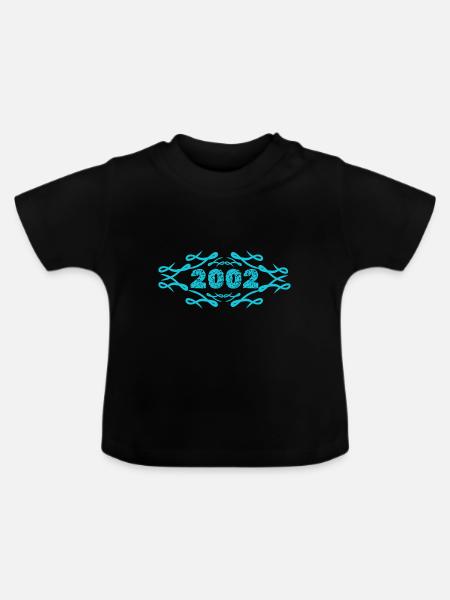 2002 - Baby Bio-T-Shirt mit Rundhals - Schwarz