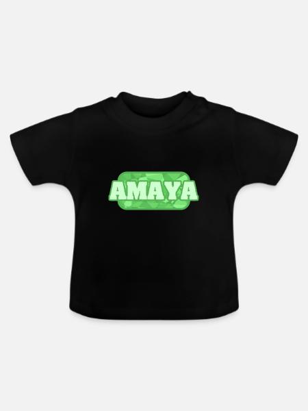 Bio Amaya - Baby Bio-T-Shirt mit Rundhals - Schwarz