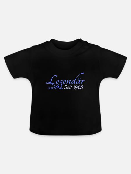 1965 - Baby Bio-T-Shirt mit Rundhals - Schwarz