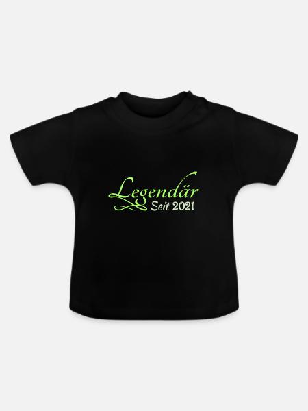 2021 - Baby Bio-T-Shirt mit Rundhals - Schwarz