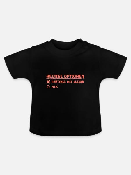 lucian - Baby Bio-T-Shirt mit Rundhals - Schwarz