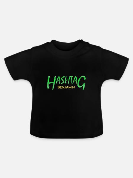 Geschenk für Benjamin - Baby Bio-T-Shirt mit Rundhals - Schwarz