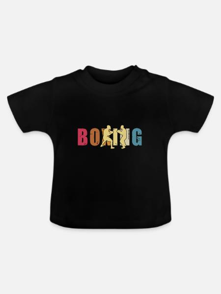 Boxen - Baby Bio-T-Shirt mit Rundhals - Schwarz