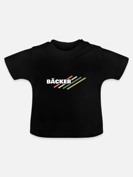 Arbeitsplatz Bäcker - Baby Bio-T-Shirt mit Rundhals - Schwarz