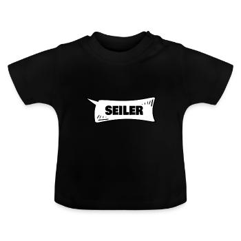 Seiler comme bulle de dialogue - T-shirt bio col rond Bébé - noir - Devant