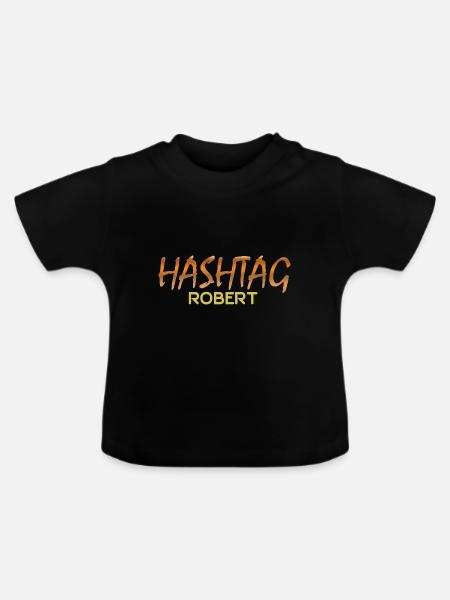 Geschenk für Robert - Baby Bio-T-Shirt mit Rundhals - Schwarz