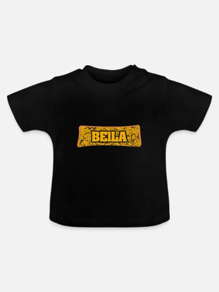 Heirat Bella - Baby Bio-T-Shirt mit Rundhals - Schwarz