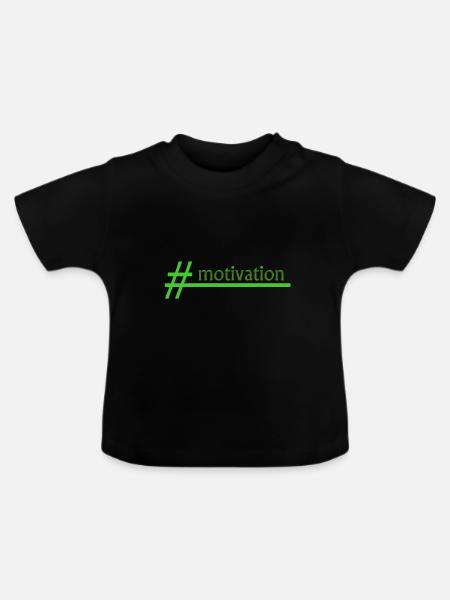 motivation - Baby Bio-T-Shirt mit Rundhals - Schwarz