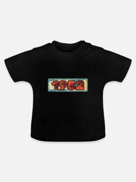 1952 1952 - Baby Bio-T-Shirt mit Rundhals - Schwarz
