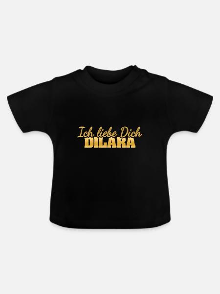 Liebe Dilara - Baby Bio-T-Shirt mit Rundhals - Schwarz