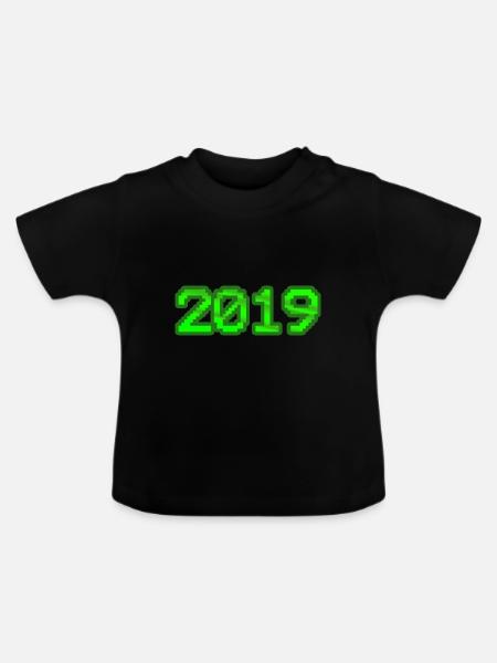 2019 2019 - Baby Bio-T-Shirt mit Rundhals - Schwarz