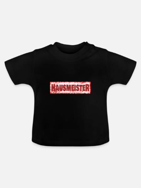 Hausmeister - Baby Bio-T-Shirt mit Rundhals - Schwarz