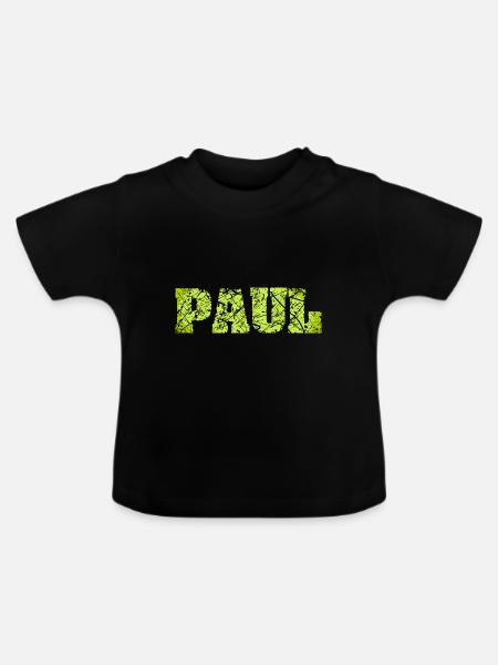 Paul - Baby Bio-T-Shirt mit Rundhals - Schwarz