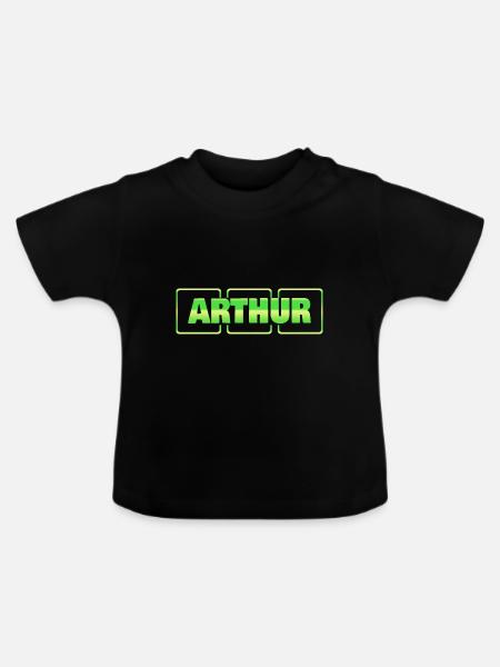 Geschenkidee Arthur - Baby Bio-T-Shirt mit Rundhals - Schwarz