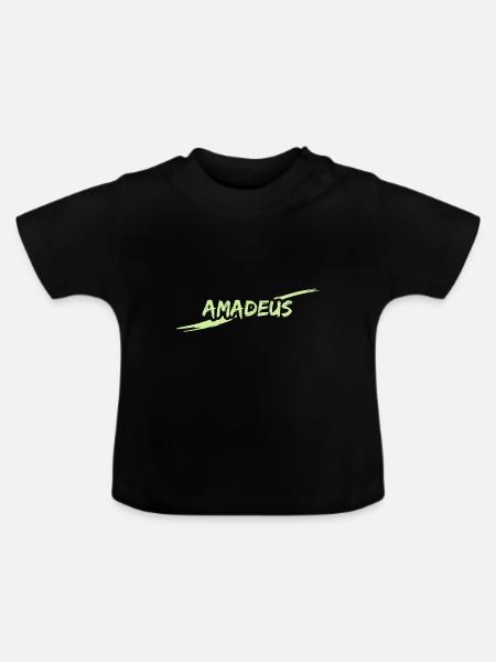 Amadeus als Amadeus - Baby Bio-T-Shirt mit Rundhals - Schwarz