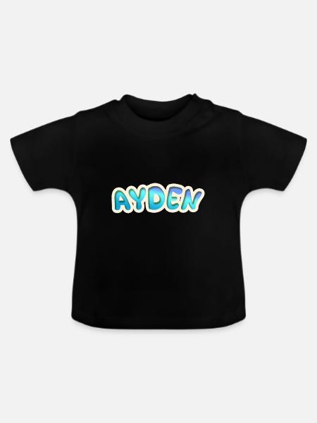 Geschenk für Ayden - Baby Bio-T-Shirt mit Rundhals - Schwarz