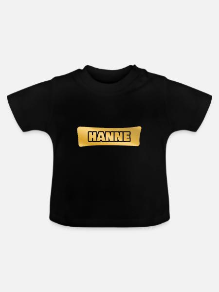 Hanne - Baby Bio-T-Shirt mit Rundhals - Schwarz