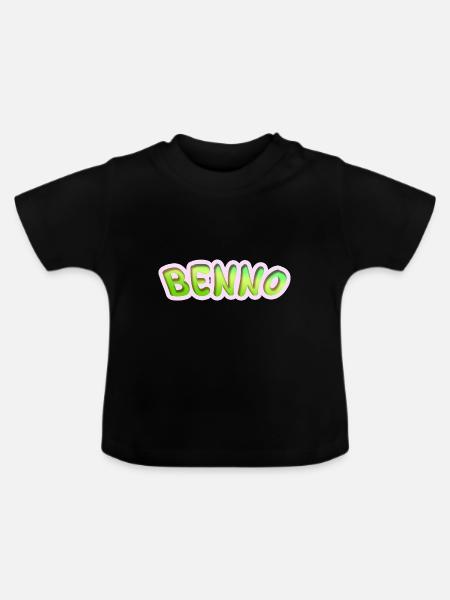 Geschenk für Benno - Baby Bio-T-Shirt mit Rundhals - Schwarz
