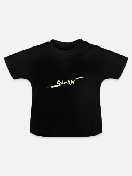 Bjoern - Baby Bio-T-Shirt mit Rundhals - Schwarz